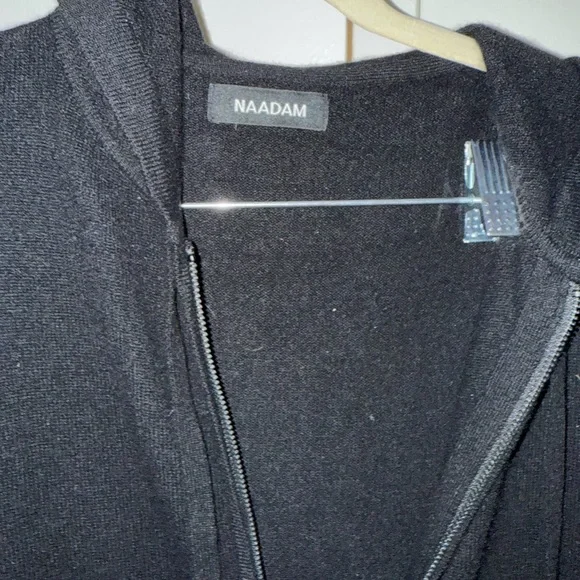 NAADAM Black Zip Up Men's Sweater - Picture 4 of 5